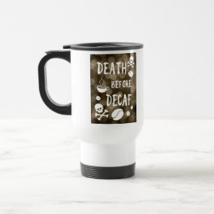 Tod vor Decaf bokeh Reisebecher