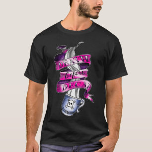 Tod vor Decaf Niedliche lustige Tattoo Grafik T-Shirt