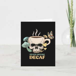 Tod vor Decaf Skeleton Halloween Skull Mushro Karte