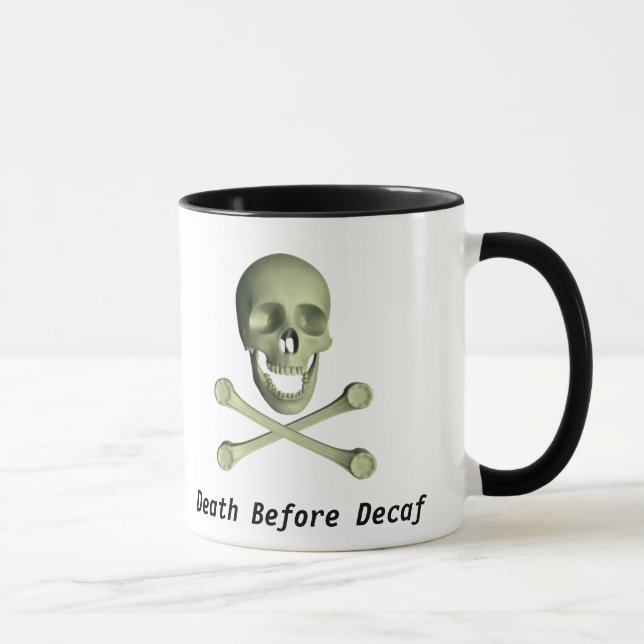 Tod vor Decaf Tasse (Rechts)