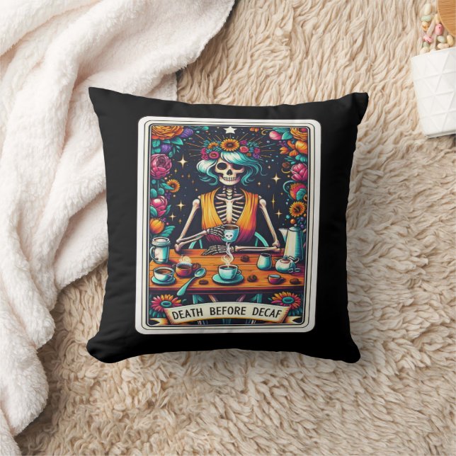 Tod vor der Entf-Tarot-Kartensammlung Kissen (Decke)