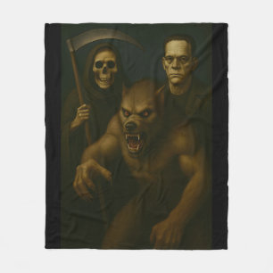 Tod, Werewolf & Frankenstein "Schaufenster" Fleecedecke