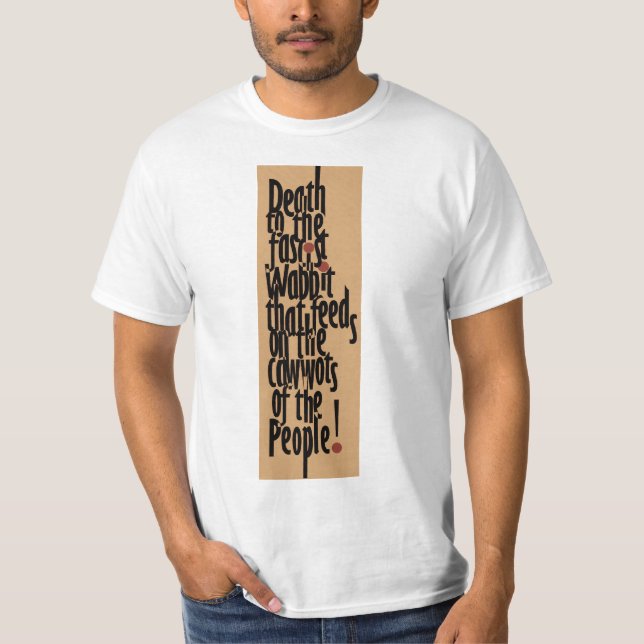 Tod zum faschistischen Wabbit T-Shirt (Vorderseite)