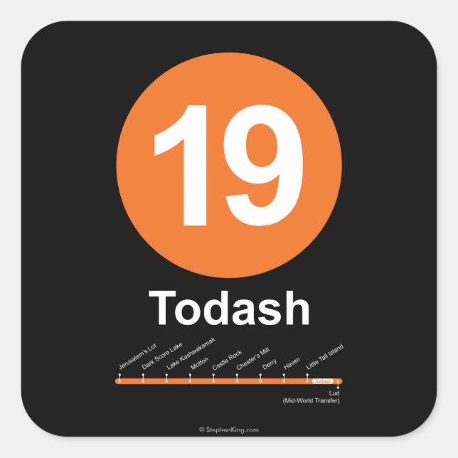 Todash Quadratischer Aufkleber (Vorderseite)