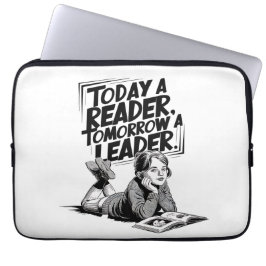 Today a Reader - Book Reading Girl - Bookworm Girl Laptopschutzhülle