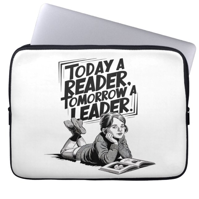 Today a Reader - Book Reading Girl - Bookworm Girl Laptopschutzhülle (Vorderseite)