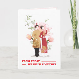 Today We Are Together folded invitation card Karte