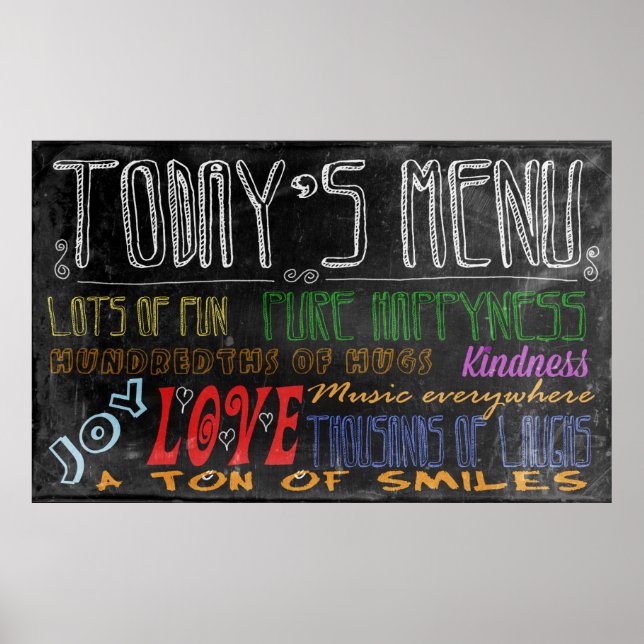 Today's Menu motivational poster (Vorne)
