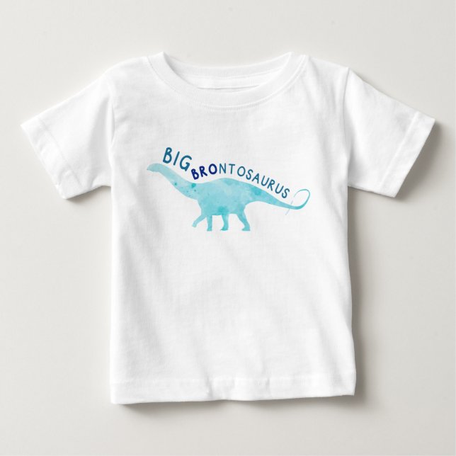Toddler Big Brontosaurus Dinosaur Frère T-shirt (Devant)