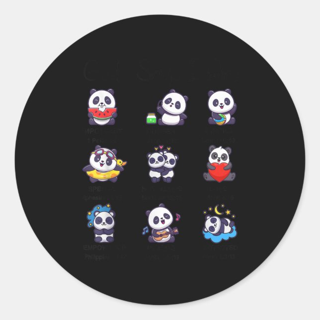 Toddler Boys Girl God Says Am Cute Panda Kid Chris Runder Aufkleber (Vorderseite)