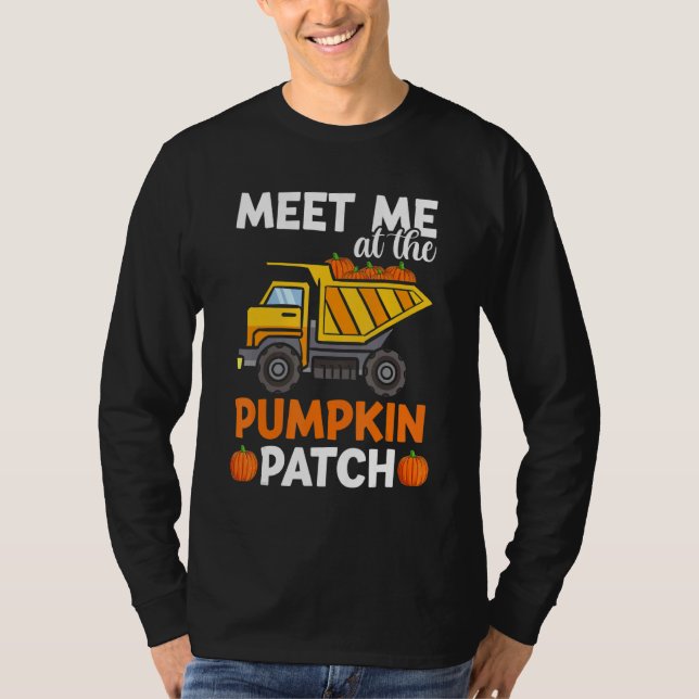 Toddler Boys Thanksgiving  Pumpkin Patch Truck Kid T-Shirt (Vorderseite)