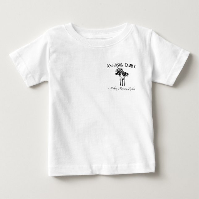 Toddler Family Vacation  Palm Tree Beach Trip Tee (Vorderseite)