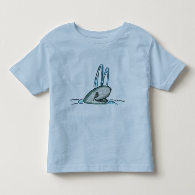 TODDLER FINE JERSEY T-SHIRT - BALEINE GRIS (Devant)