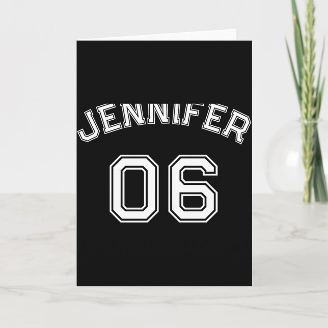 Toddler Girl Name Jersey Number Srts Nk Cotton Tod Karte (Vorderseite)