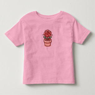 Toddler-Rosa-T-Shirt mit einem schönen Rosenzyklus Kleinkind T-shirt