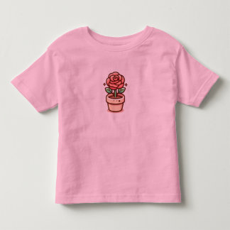 Toddler-Rosa-T-Shirt mit einem schönen Rosenzyklus Kleinkind T-shirt