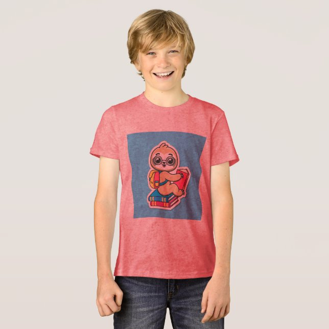 Toddler Sloth Tri-Blend Shirt (Vorderseite voll)