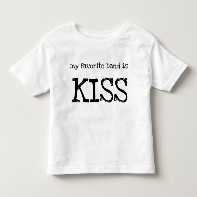 Toddler T-Shirt "mon groupe préféré est KISS" (Devant)
