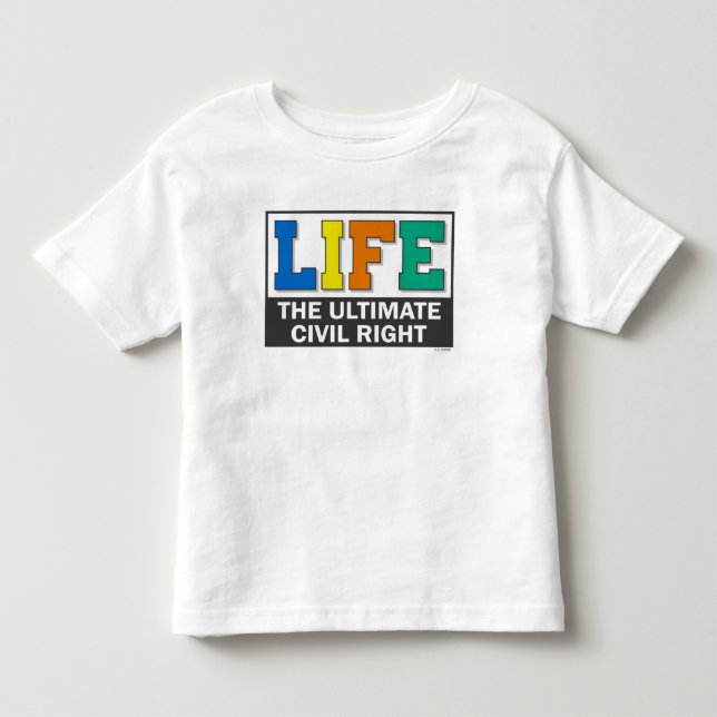 Toddler t-shirt with a pro-life message. (Vorderseite)