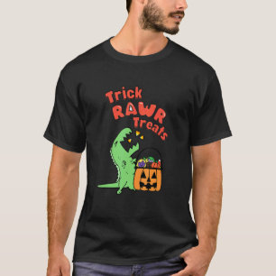 Toddler Trick Rawr Treat Dinosaur Halloween Boys T-Shirt