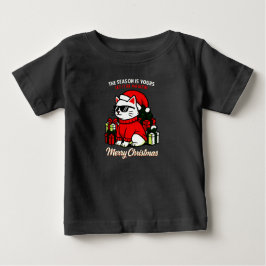 Toddler's Cool Cat Christmas funny holiday Baby T-shirt