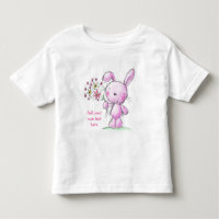 TODDLERS T - SHIRT Niedliches rosa Kaninchen + ben