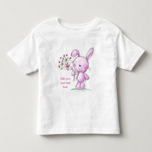 TODDLERS T - SHIRT Niedliches rosa Kaninchen + ben