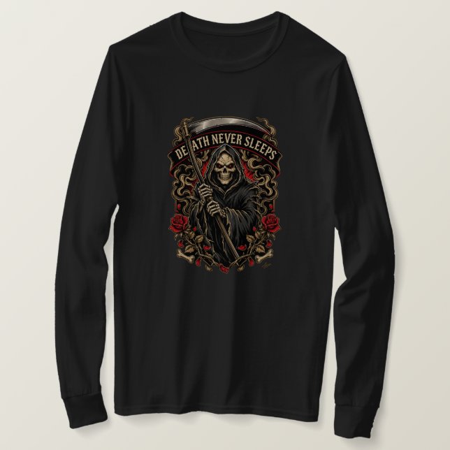 Todes Langarmshirt T-Shirt (Design vorne)