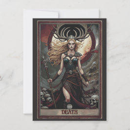 Todes-Tarot-Kunst Flache Dankeskkarte Dankeskarte