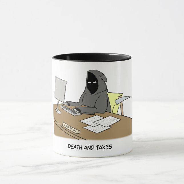 Todes- und Steuer-Tasse Tasse (Zentrum)