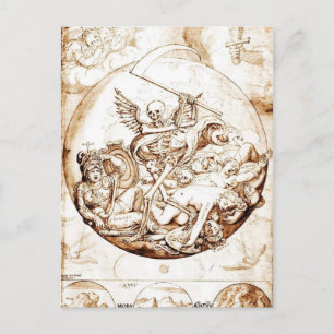 Todes- vs Welt-Postkarte Postkarte