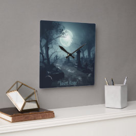 Todesdomäne: Ein unheimlicher Friedhof Quadratische Wanduhr