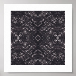 Todesdunkle schwarze abstrakte Aquarellkunst Poster