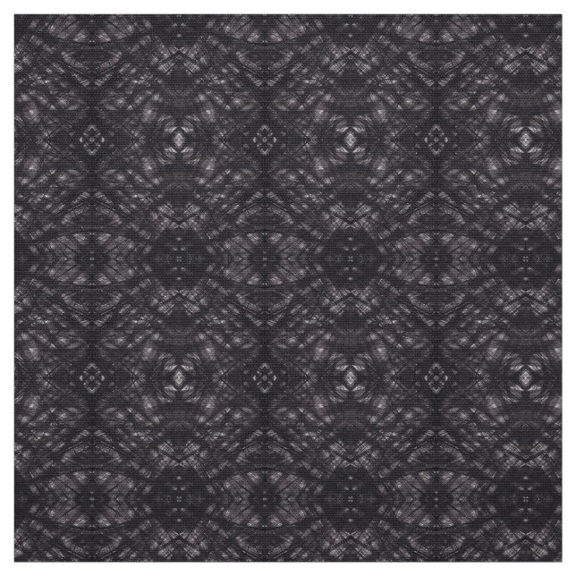 Todesdunkle Schwarze Abstrakte Aquarellkunst Stoff (Muster)