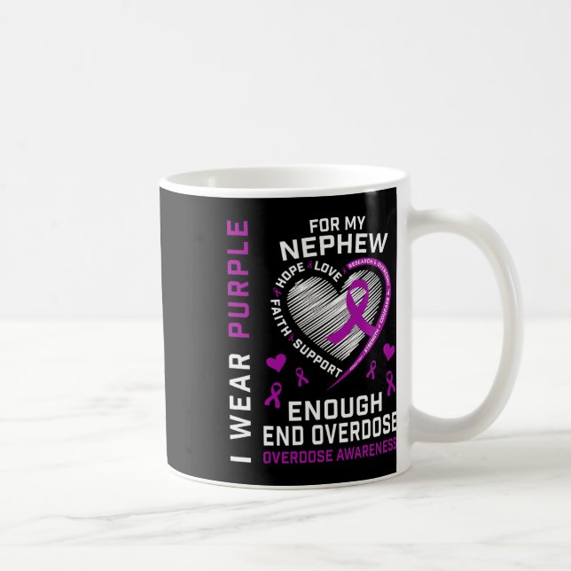 Todesfall durch Überdosis beenden Awareness-Shirt  Kaffeetasse (Rechts)