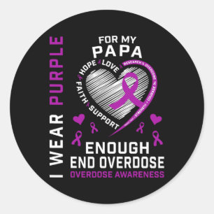 Todesfälle Durch Überdosen Beenden Awareness-Shirt Runder Aufkleber