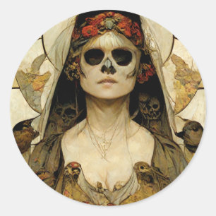 Todesgotische Horror Runder Aufkleber