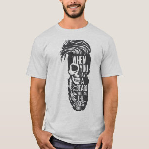 Todeskopf Hipster Beard Rebel Bärte Co T-Shirt