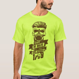 Todeskopf Hipster Schave-Zitat November 1789 T-Shirt