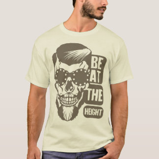 Todeskopf Hipster Zitat be at height barbr T-Shirt