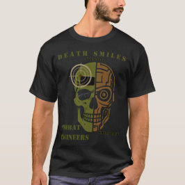 Todeslächeln Kampfingenieur-Totenkopf-Shirt T-Shirt