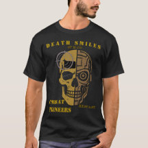 Todeslächeln Kampfingenieur-Totenkopf-Shirt