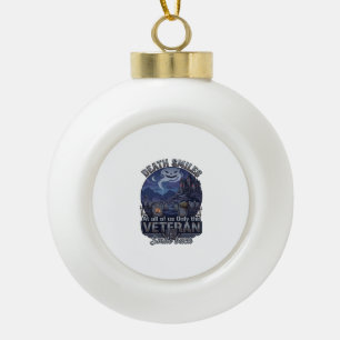 Todeslächeln Veteran Halloween Geist Friedhof Hau Keramik Kugel-Ornament