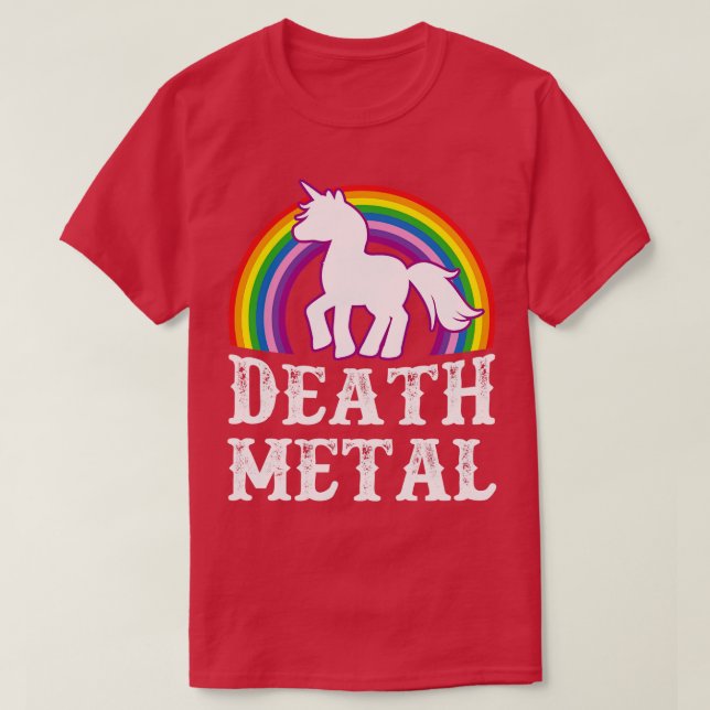 Todesmetall-Einhorn T-Shirt (Design vorne)