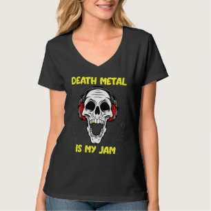 Todesmetall ist mein Marmelade - Schädel und Kopfh T-Shirt