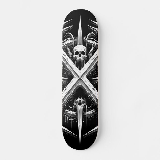 Todesmetall-Kopfbanger - Schwermetalle Skateboard (Vorderseite)