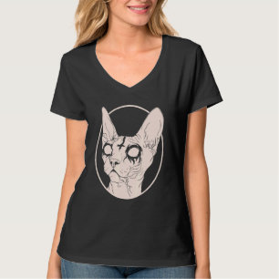 Todesmetall Sphynx Kat Satanic Bekleidung für Männ T-Shirt