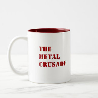 TODESoffizielles Logo u. Metallkreuzzug-Tasse Zweifarbige Tasse