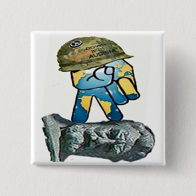 Todesopfer Stehend gegen Audismus Button (Vorderseite)