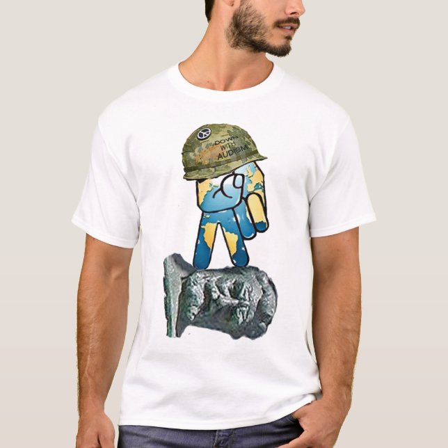 Todesopfer Stehend gegen Audismus T-Shirt (Vorderseite)